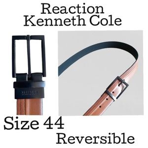 Kenneth Cole Reaction Big & Tall Reversible Black & Brown Men's Dress Belt  44